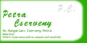 petra cserveny business card